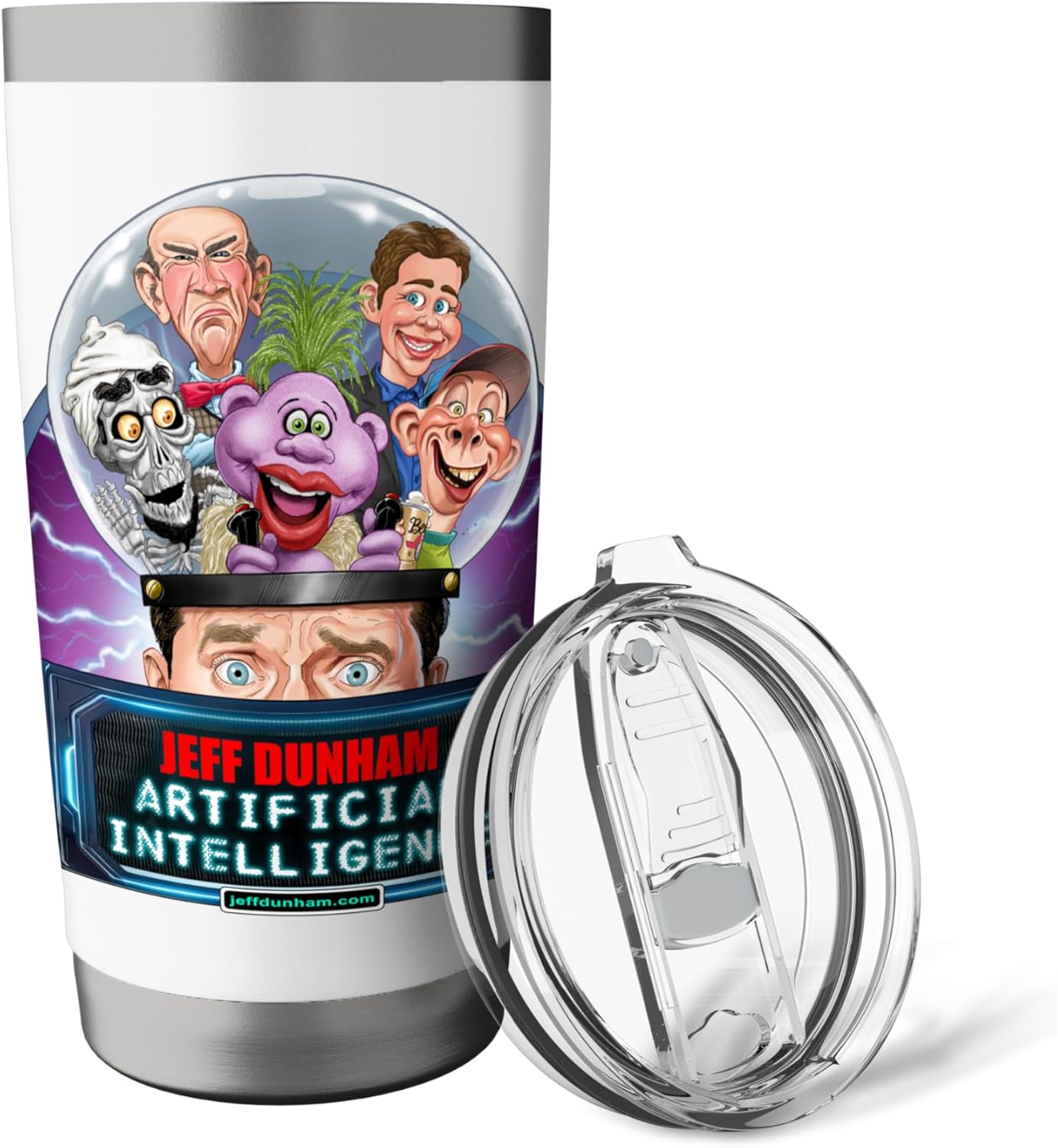 Jeff Dunham Artificial Intelligence (2025) Stainless Steel Insulated Tumbler - Image 5