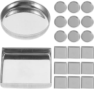 30Pcs Metal Pans for Eyeshadow Round and Square Aluminum and Durable and Lightweight Makeup Container for Palette DIY Practical for Travel and Professional Use