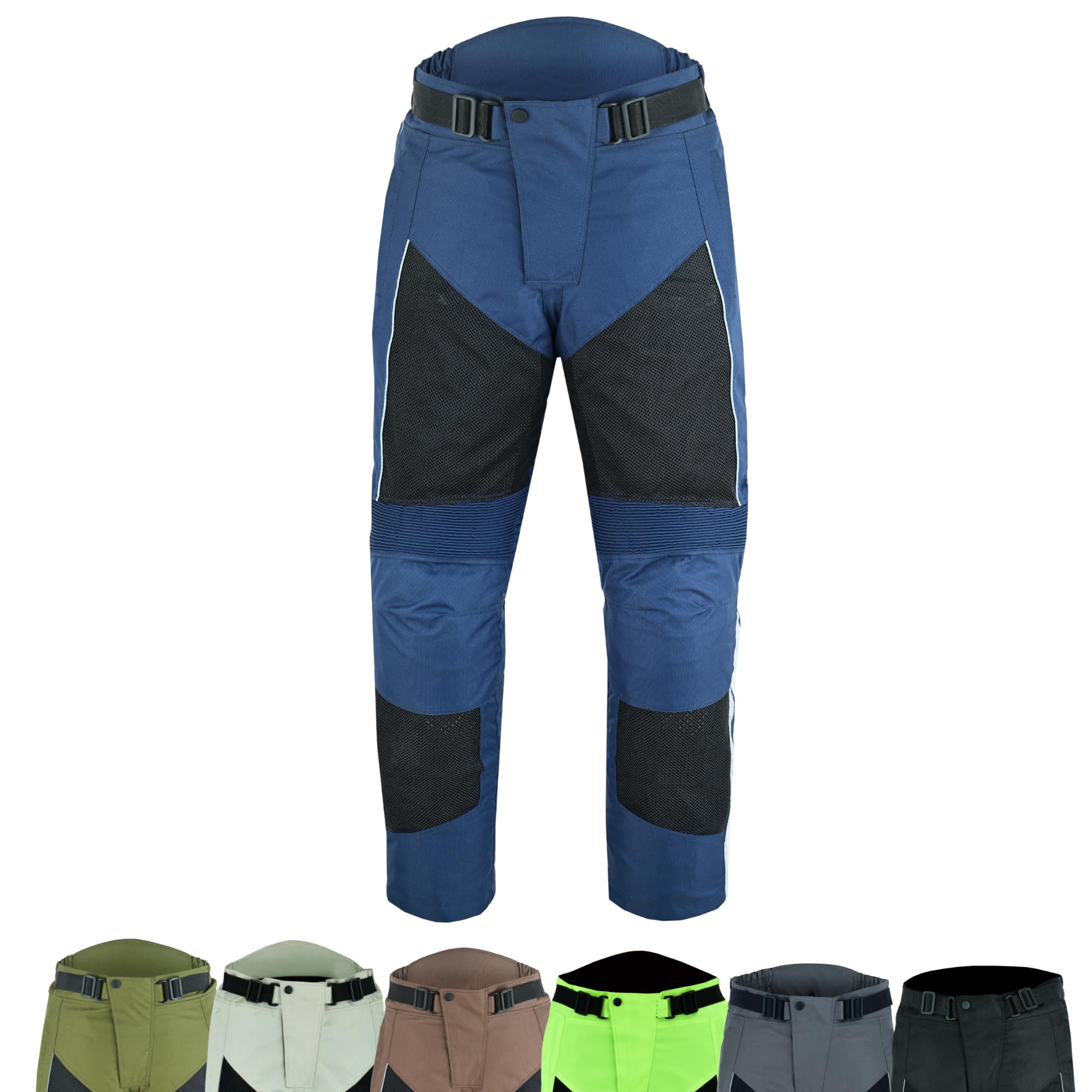 Pantalones de Moto Textil de Cordura 600D y Malla de Aire para Hombre Pantalones Textiles Blindados con protección CE con Malla y Forro Impermeable Transpirables