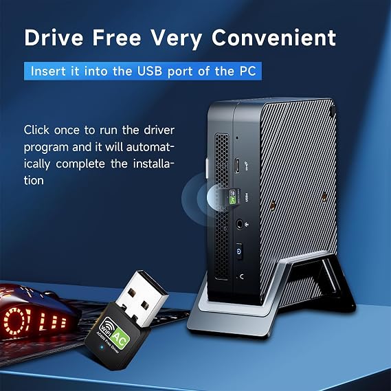 USB WiFi Adapter: 600Mbps Dual Band 2.4G 5.8G Support AP Mode IEEE 802.11g Wireless Network Adapter for Laptop Desktop PC,USB WiFi Adapter Wireless Network Adapter (No Linux Support)
