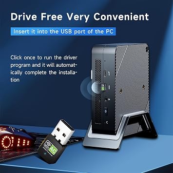 USB WiFi Adapter: 600Mbps Dual Band 2.4G 5.8G Support AP Mode IEEE 802.11g Wireless Network Adapter for Laptop Desktop PC,USB WiFi Adapter Wireless Network Adapter (No Linux Support)