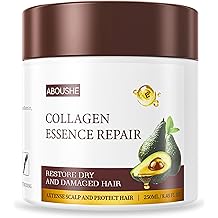 Kollajen Sa&ccedil; Maskesi - Derin Bakım, Hidratlar, Onarımlar, Beslemeler, Argan Yağı Keratin Sa&ccedil; Bakım Sa&ccedil; Kremi, Kuru Hasarlı Sa&ccedil;lar i&ccedil;in Salon Kalitesi Sa&ccedil; Bakımı T&uuml;m T&uuml;rler 8.45 oz 250ml