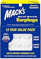 Mack's Pillow Soft Silicone Earplugs 12 Pairs | Original Moldable Putty for Sleeping, Snoring, Swimming, Travel, Concerts | #1 Doctor Recommended, Made in USA