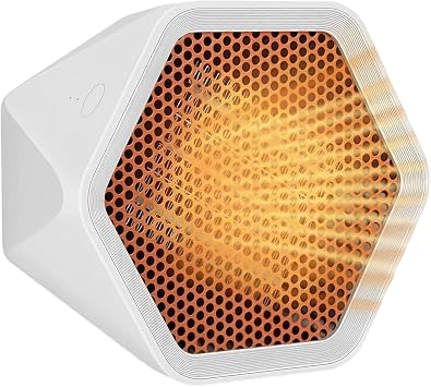Small Space Heater for Office - Rapid Heating Portable Heater Indoor - Small and Quiet Mini Desk Electric Heaters for Indoor Use - Energy Efficient Ceramic Space Heaters for Bathroom & Bedroom White