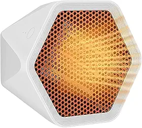 Goodscious Aquecedor De Ambiente Pequeno Para Escritório - Aquecimento Rápido, Portátil, Interno E Silencioso, Mini Aquecedores Elétricos Mesa, Usam Cerâmica Baixo Consumo Energia, Banheiro Quarto (