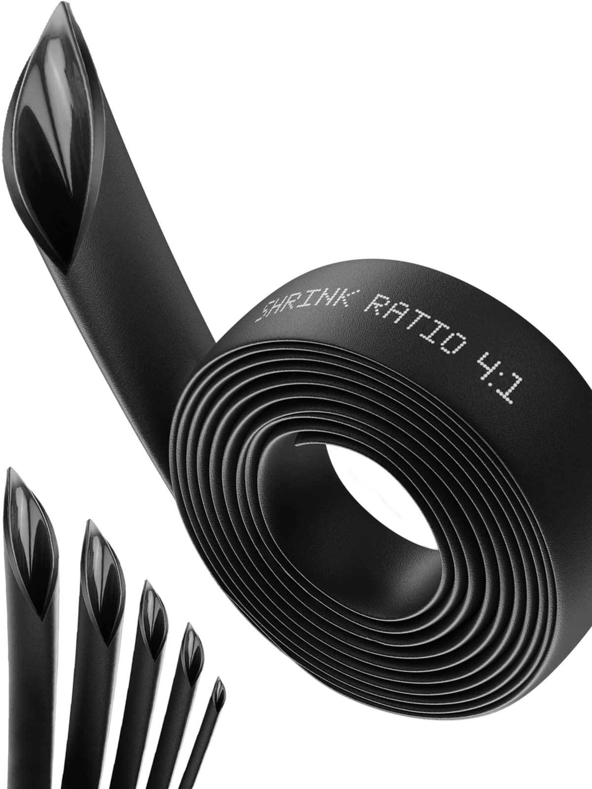 Guaina Termorestringente In Tessuto Intrecciato 2 In 1 - 10 Mm, 1,8 Mt - Per Cavi, Tubi E Fili - Protezione Antiabrasione E Isolamento