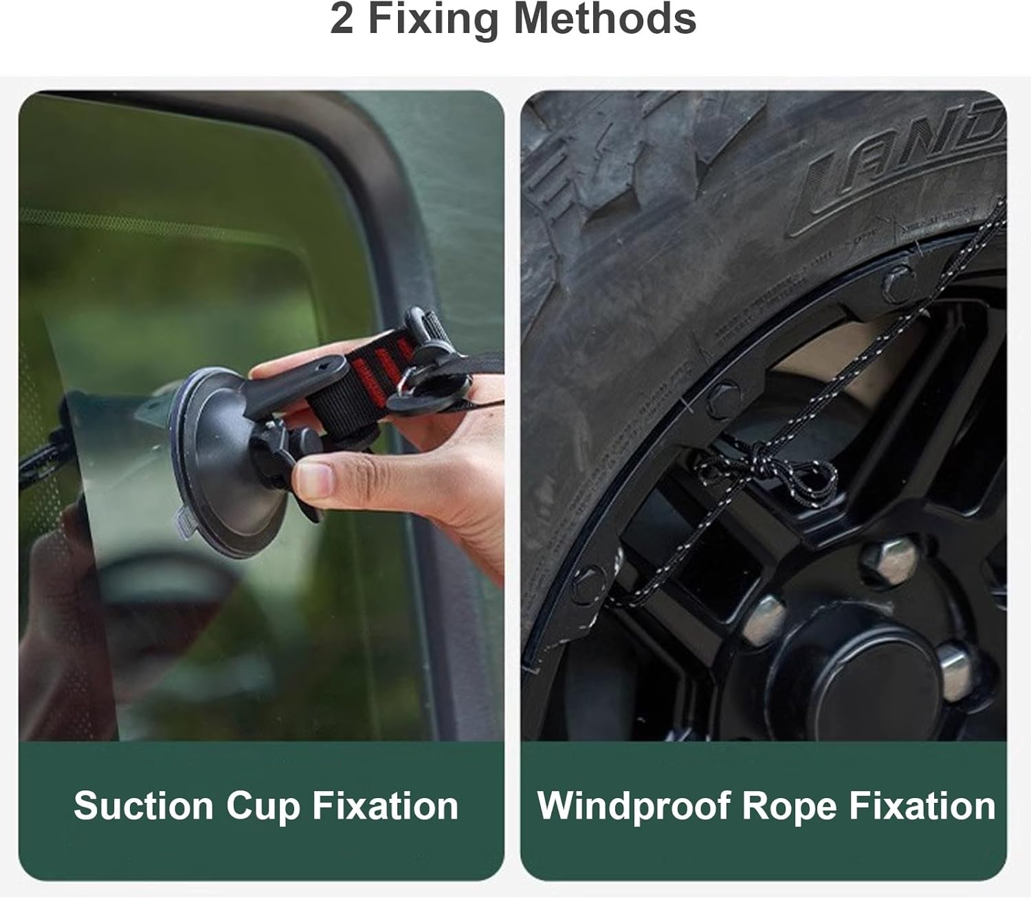 Car Awning Tailgate Tent for SUV, Vehicle Awning with Storage Bag, 190T Polyester Cloth Tear-Resistant with UV50+ Protection & PU5000mm Water Resistance, for Car/SUV/Truck/Van