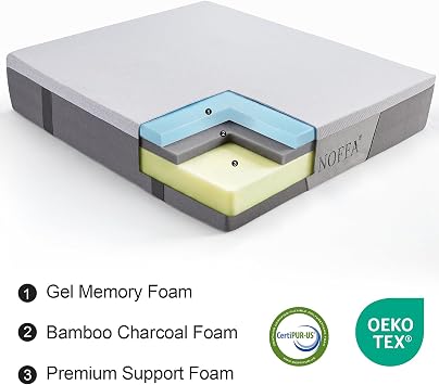 Soft Super King Size Mattress,Super King Memory Foam Mattresses,Roll-Up Orthopedic Mattress in a Box,CertiPUR-US and OEKO-TEX Certified,Triple Support (180x200x20cm) (6FT)