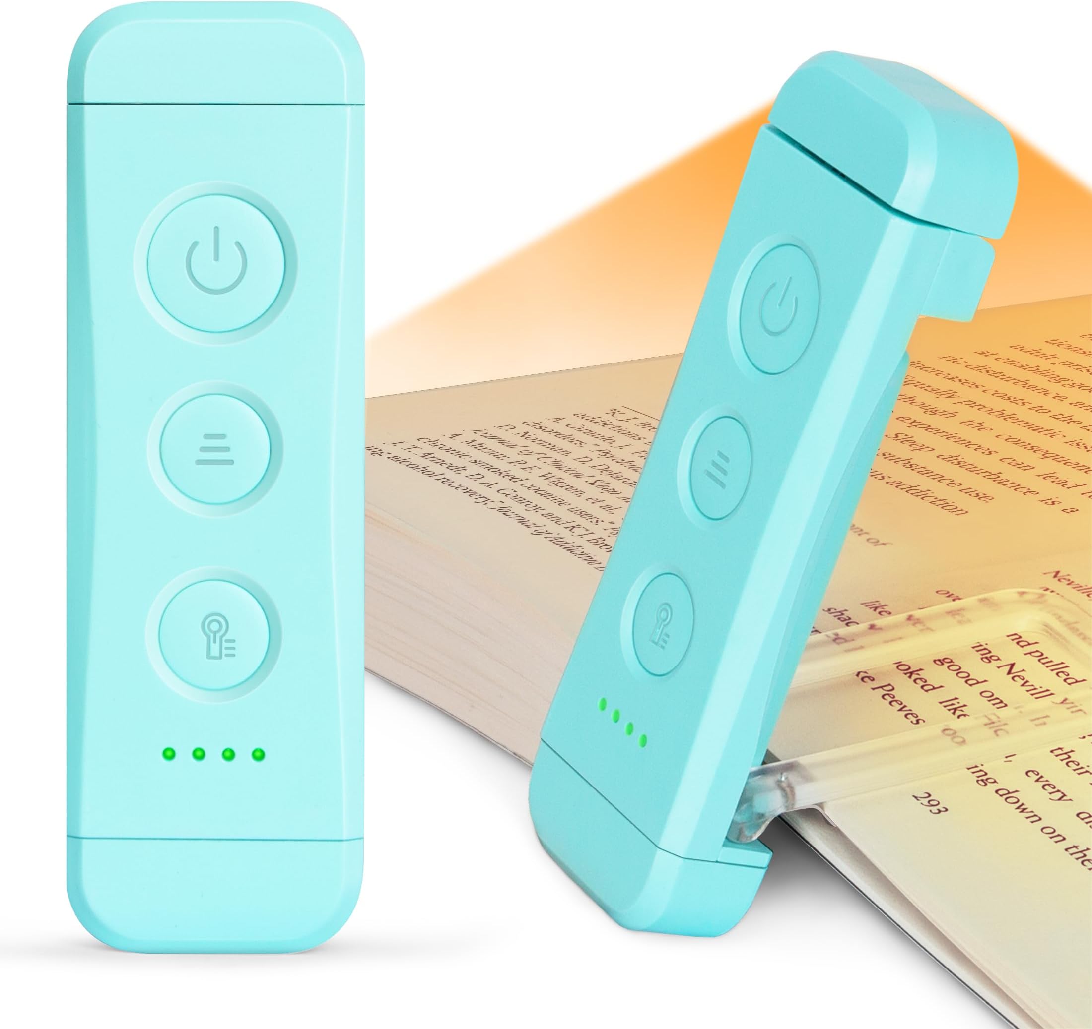 Glocusent Book Light Reading Light for Bed Reading Rechargeable Portable Clip on LED Reading Light ABS PC 3 Color Temperatures and 5 Brightness Adjustable Small and Durable Perfect for Book Lovers Kids
