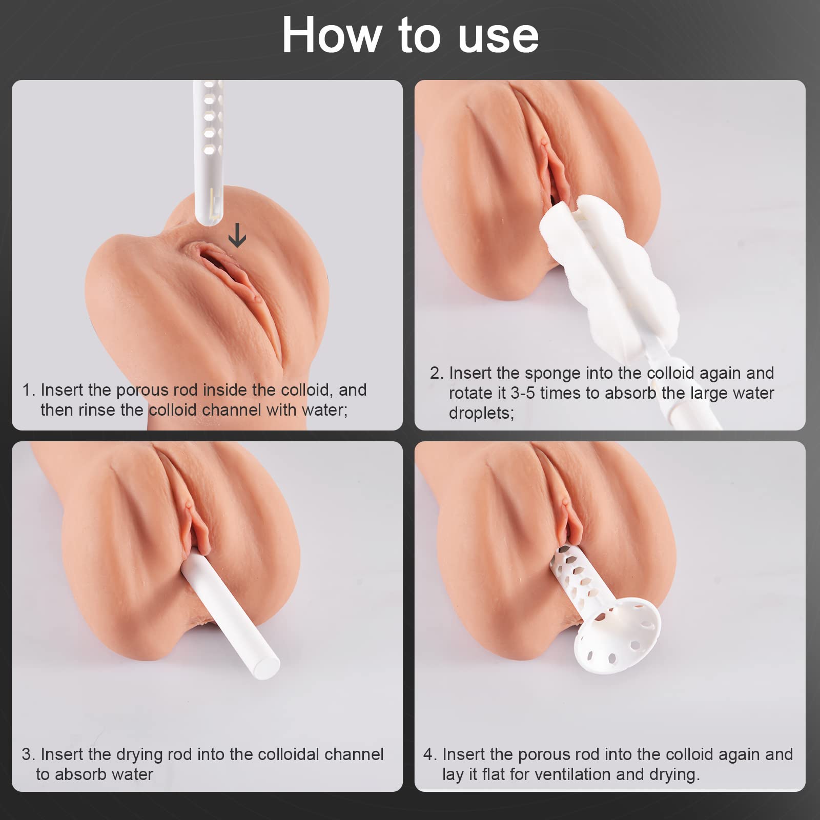 Amazon.com: Sex Doll Care Kits Male Masturbation Cleaning Kit Include  Reusable Water Absorption Drying Stick, Sex Toy Cleaning Kit for Adult  Pocket Pussy Vagina Anal : Health & Household