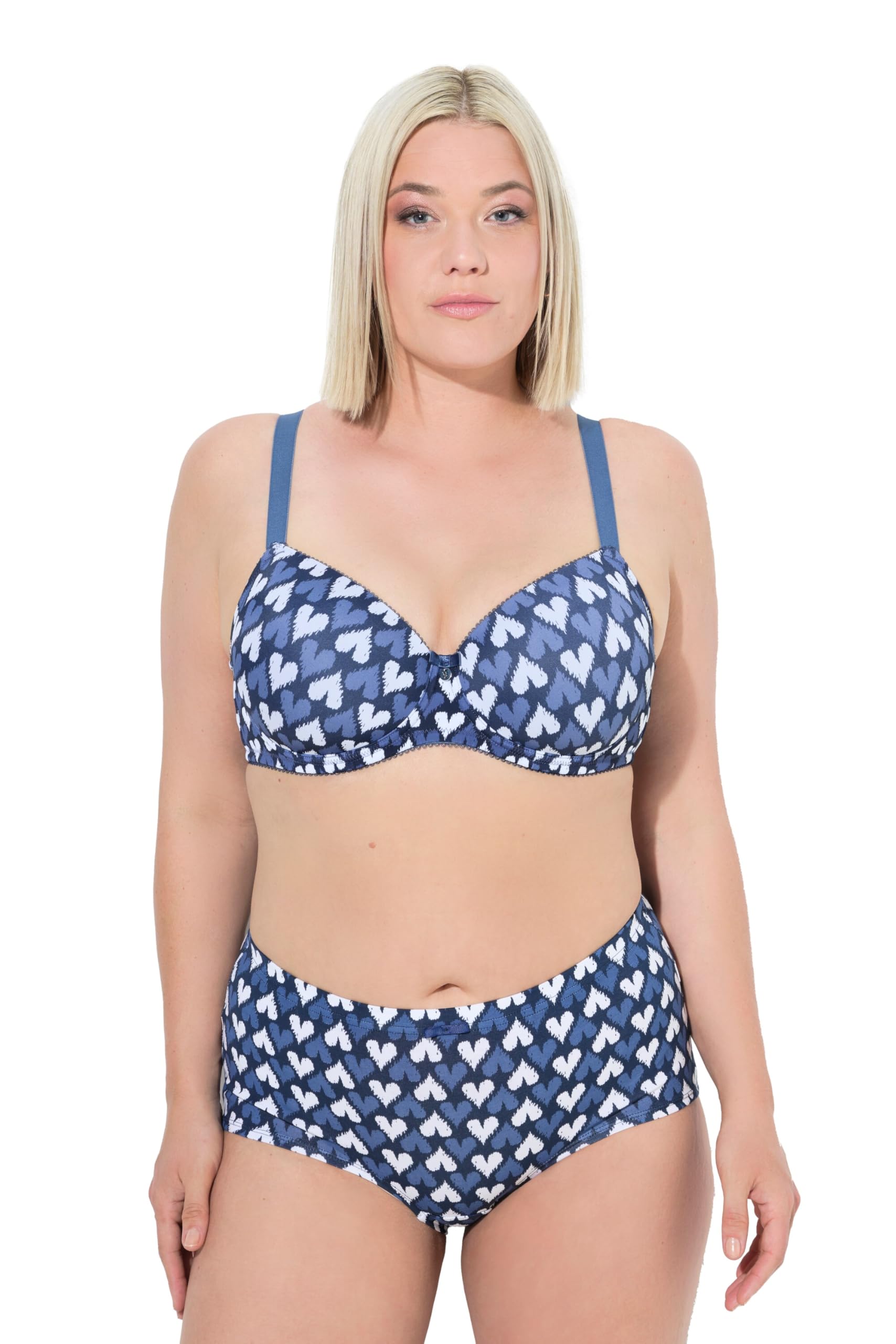 Ulla Popken Damen große Größen Übergrößen Plus Size Bügel-BH, Herzen, Softcups 840731