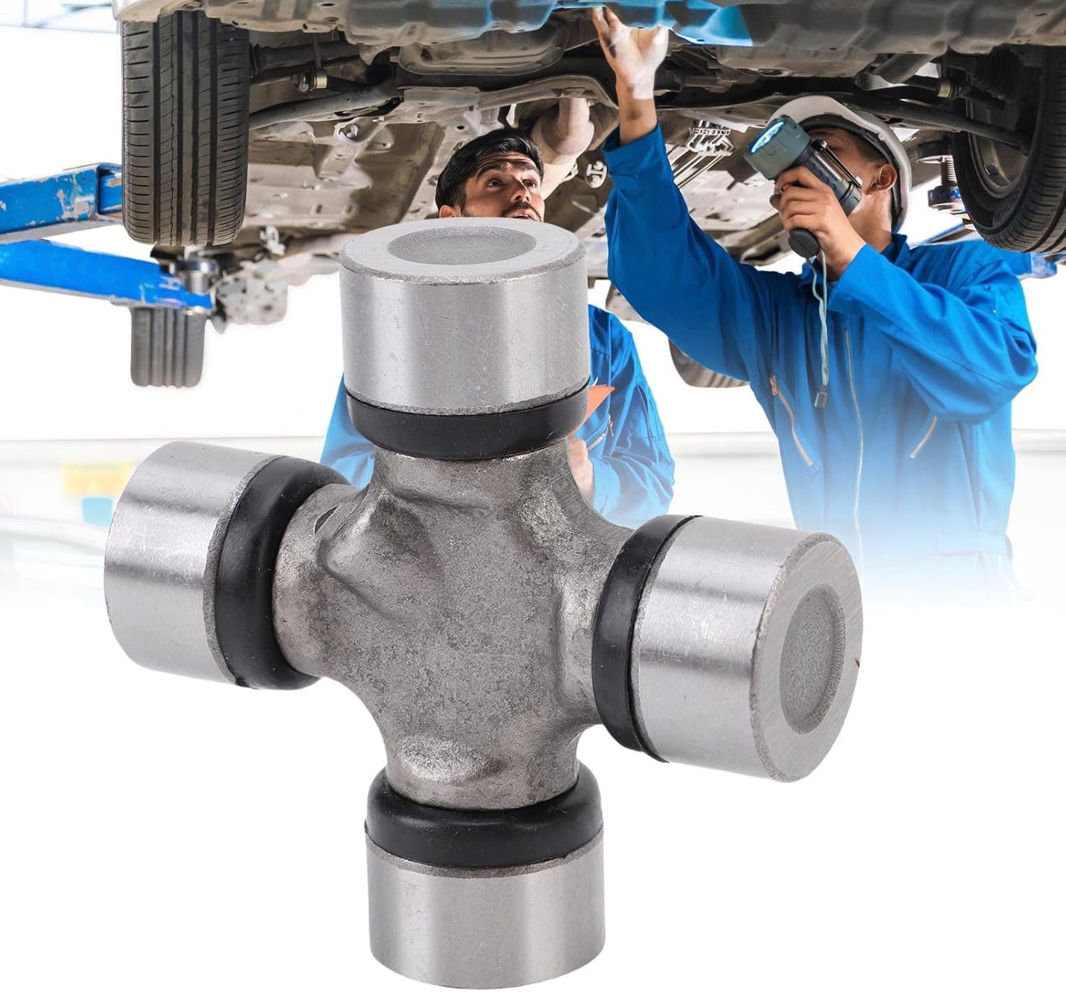 1330 Series Universal Joint Kit, Greaseable, Steel, 27mm Bearing Cap Diameter for 1330 Series, Replaceable with UJ254, UJ270, UJ354