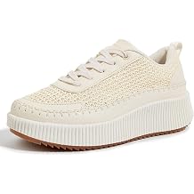 LUCKY STEP Womens Platform Sneakers Rhinestone Fashion Chunky Casual Sparkly Retro Braided Walking Shoes