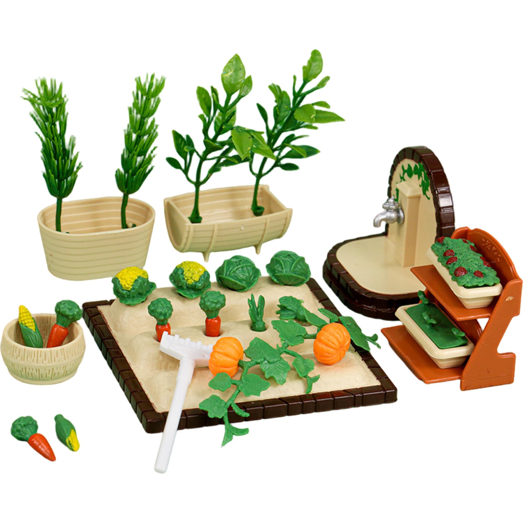 Dollhouse Miniatures 30PCS/Set, Plastic Miniature Vegetable Field Model Farm Scene Accessories for Micro Landscape Decoration Photography Props