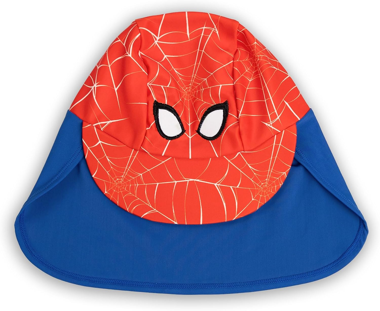 Marvel Spider-Man Boys Red Legionnaire Swim Hat with Neck Flap Protection | Sun Safe Swimwear | Kids Beach Holiday Hat