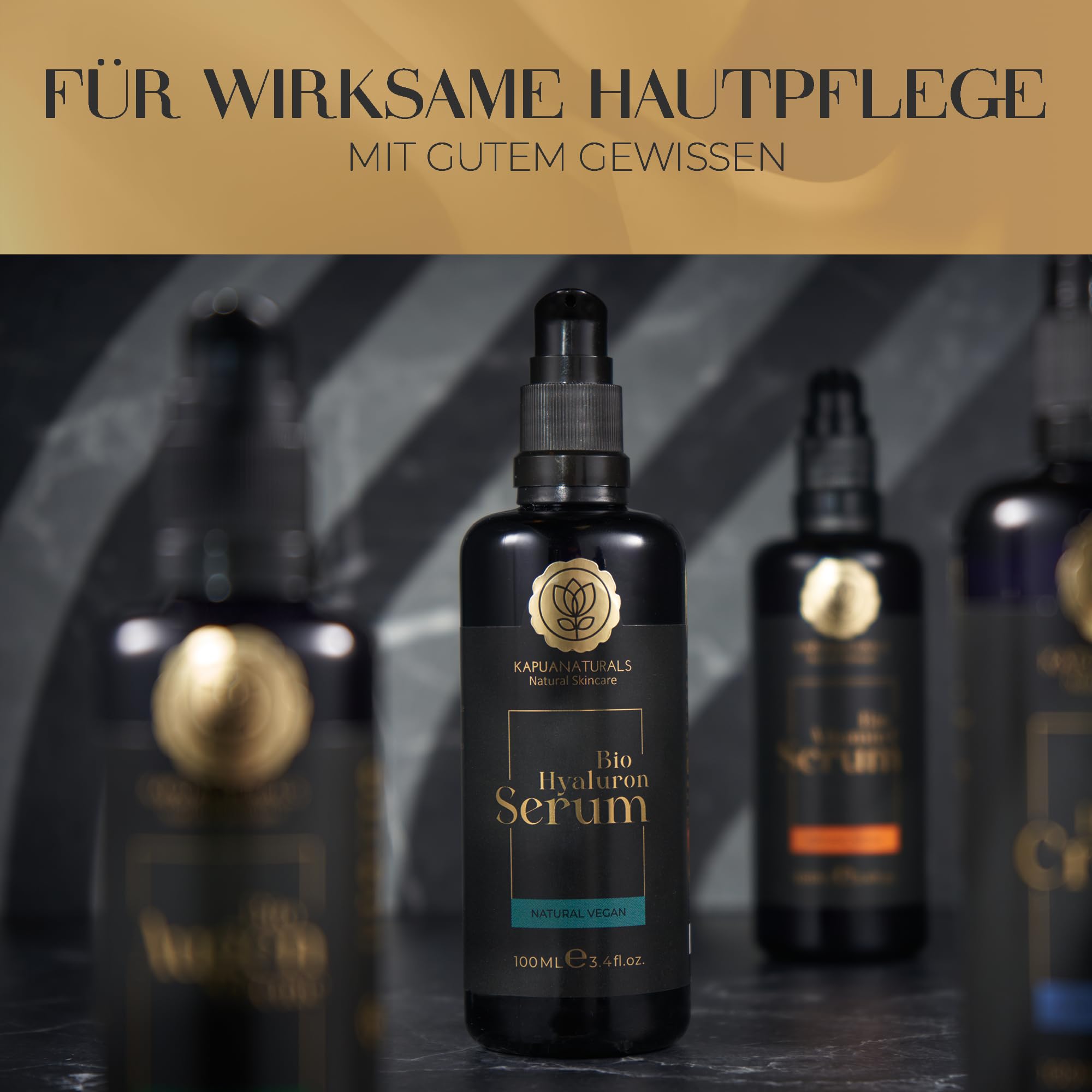 BIO Gesichtspflege Geschenk Set • 3x100 ml • Geschenke für Frauen • 100% BIO & Vegan • Hyaluron + Retinol + Vitamin C Serum • Geschenkset Frauen • Geschenke Frauen • Valentin, Weihnachten, Geburtstag