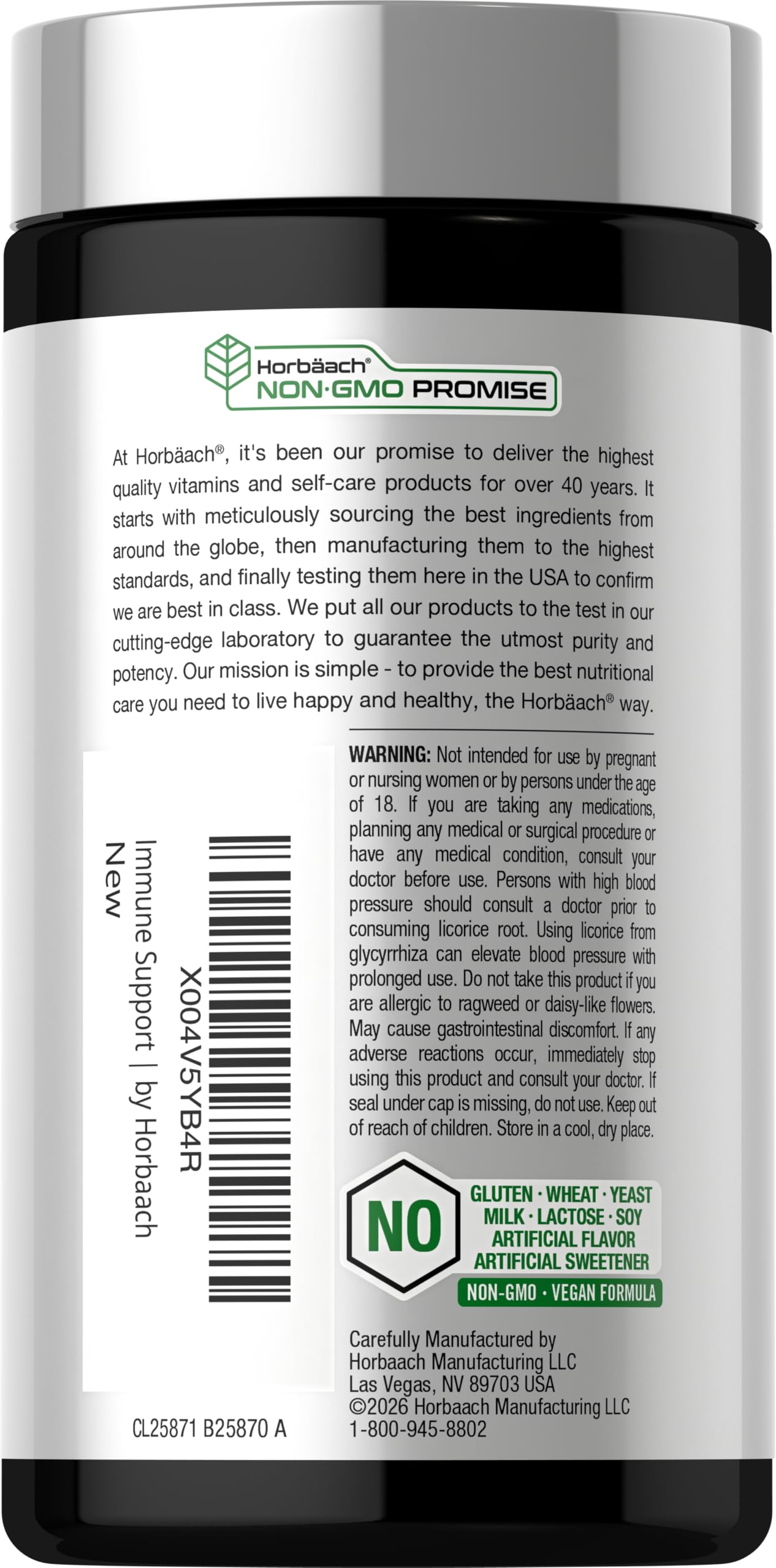 Horbäach Immune Support Supplement | 60 Coated Caplets — Amazon image 3
