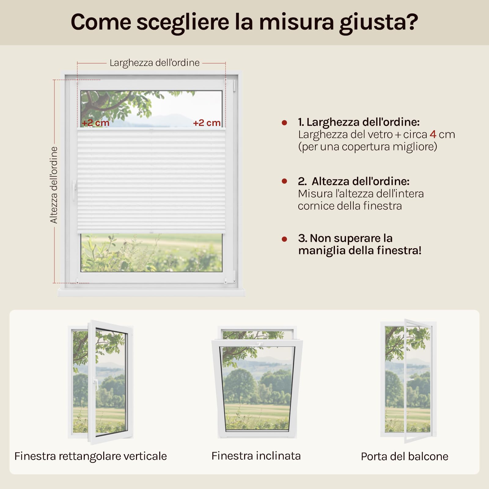 WOLTU Tenda Plissettata Effetto Rugoso Klemmfix senza Foratura 80x100 cm Bianco, Tenda Avvolgibile con Clip, Protezione Solare e Privacy per Finestre e Porte