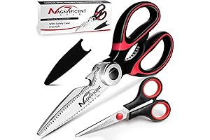 Magnificent Latest Heavy Duty Sharp Kitchen Scissors with Safety Cover and Gift,...