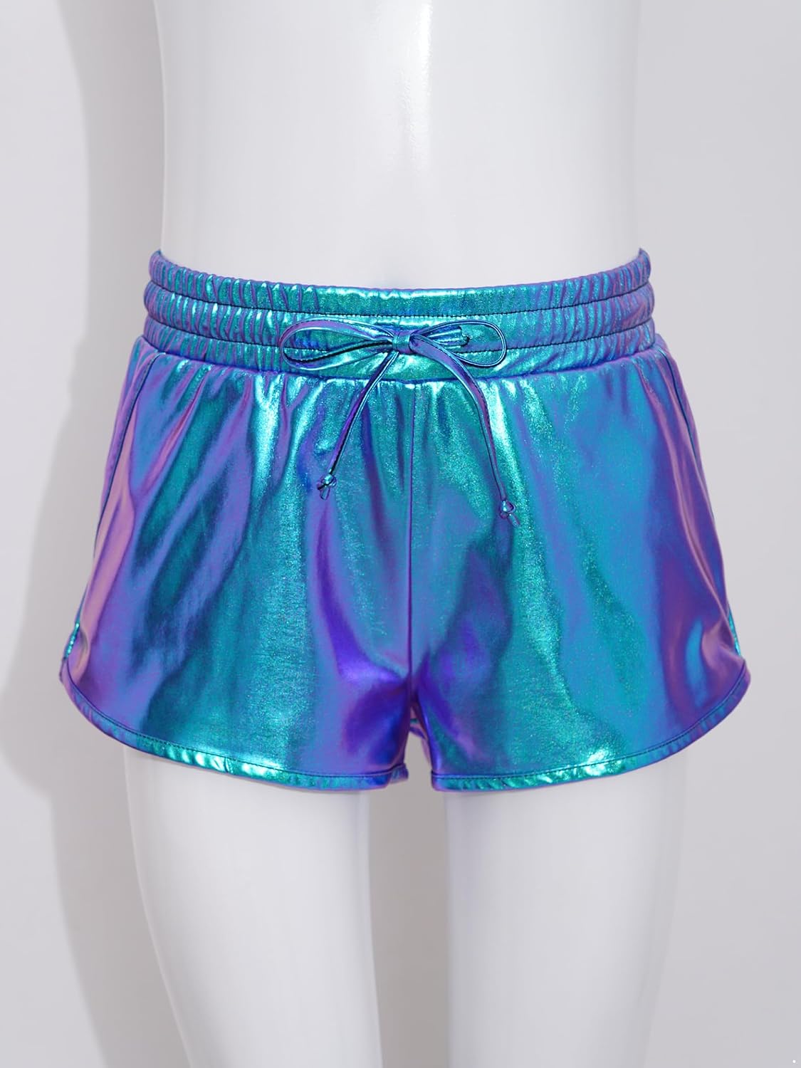 Jhaoyu Girls Metallic Shorts Kids Aged 3-12 Years Sparkle Athletics Dance Booty Shorts Hot Pants
