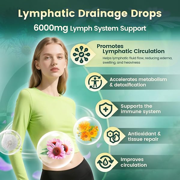 VivoNu Lymphatique Gouttes - Soutient l'Absorption Système Immunitaire - l'Équilibre et le Bien-Être - Contre Jambes Lourdes - 100% Naturel - 60 ml - Sans OGM - 2