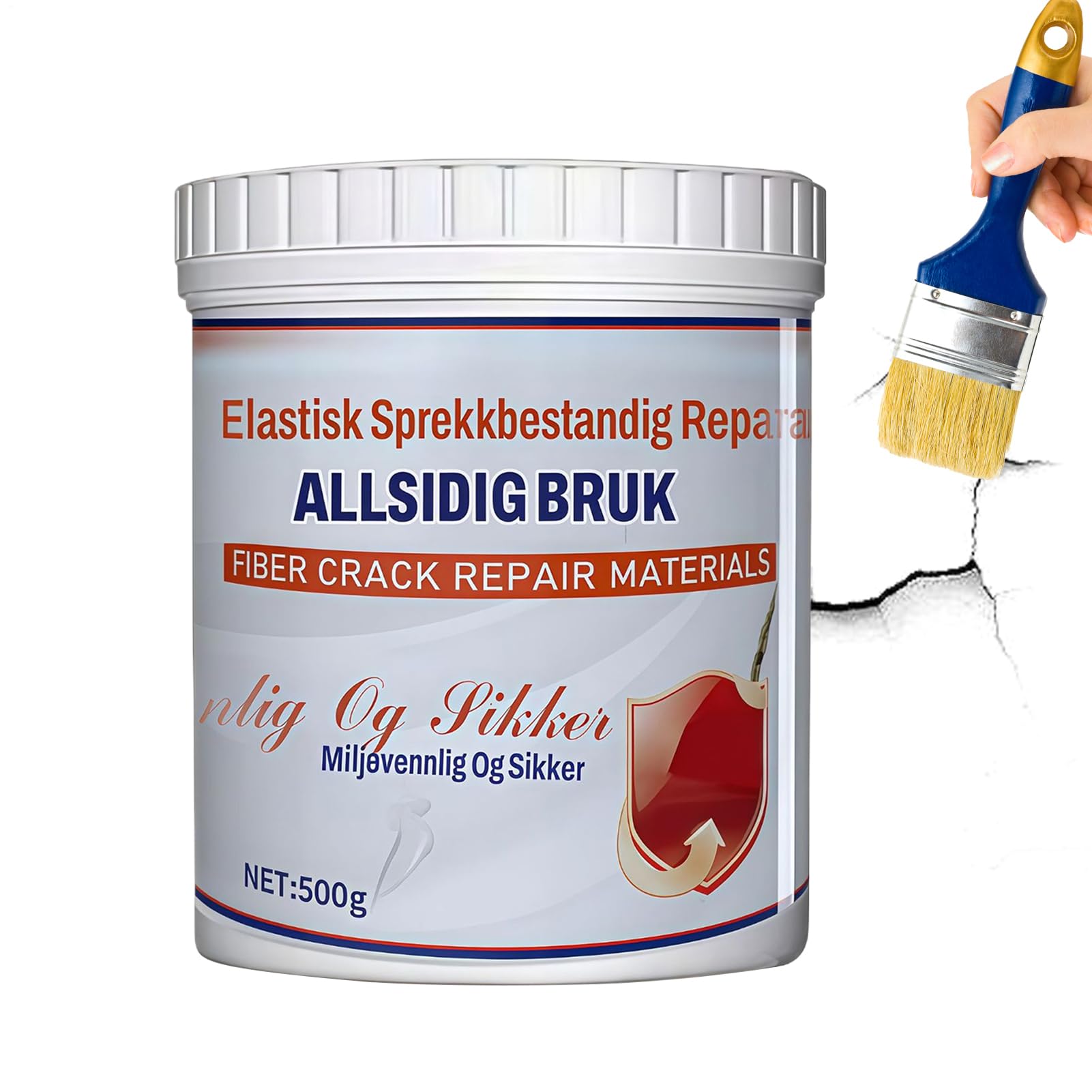 Stucco per Pareti | Pasta Riempitivo Impermeabile - 500 G Sigillante Per Crepe Ad Alta Elasticità,Per Legno resina Soffitto Bagno Soggiorno Casa Patio Interno Esterno