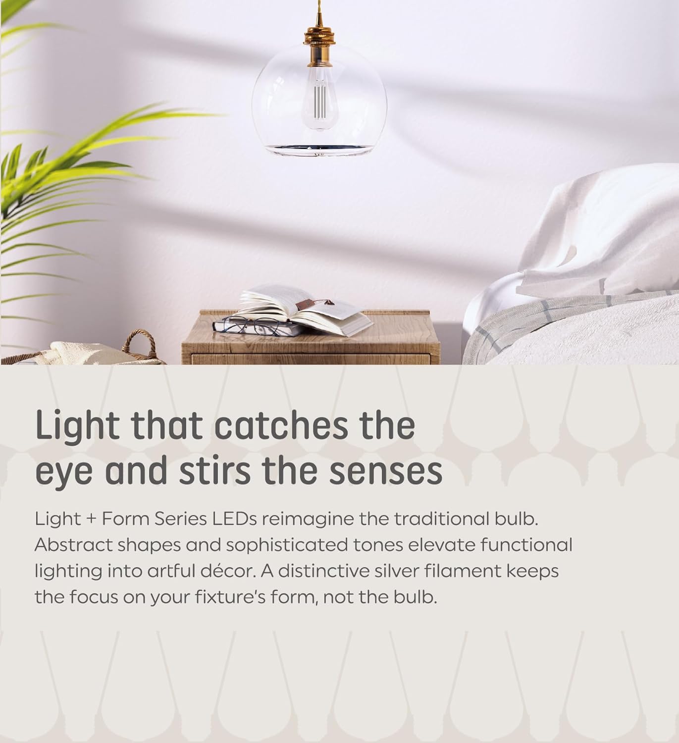 GE Light + Form Silver Filament Daylight 40W ST19 (2 Pack)