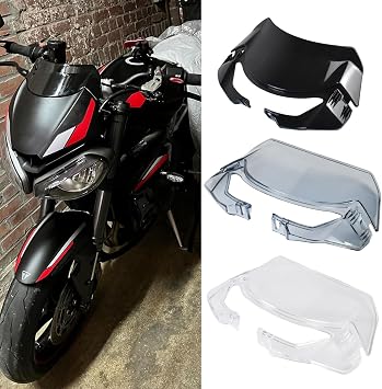 Motorcycle Windscreen Windshield Front Fairing Visor Viser Wind Deflector fit for Triu-mph Street Triple RS765 Street Triple R765 Accessories 2020 2021 2022 2023 2024 2025Black Smoke