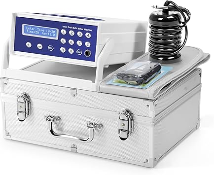 veicomtech Ionic Foot Bath Detox Machine, 2-in-1 Foot Detox Machine, Ionic Foot SPA with Wristband, Heating Belt and Array, Detox Foot Bath for Home Use and Salon As Holiday Gifts