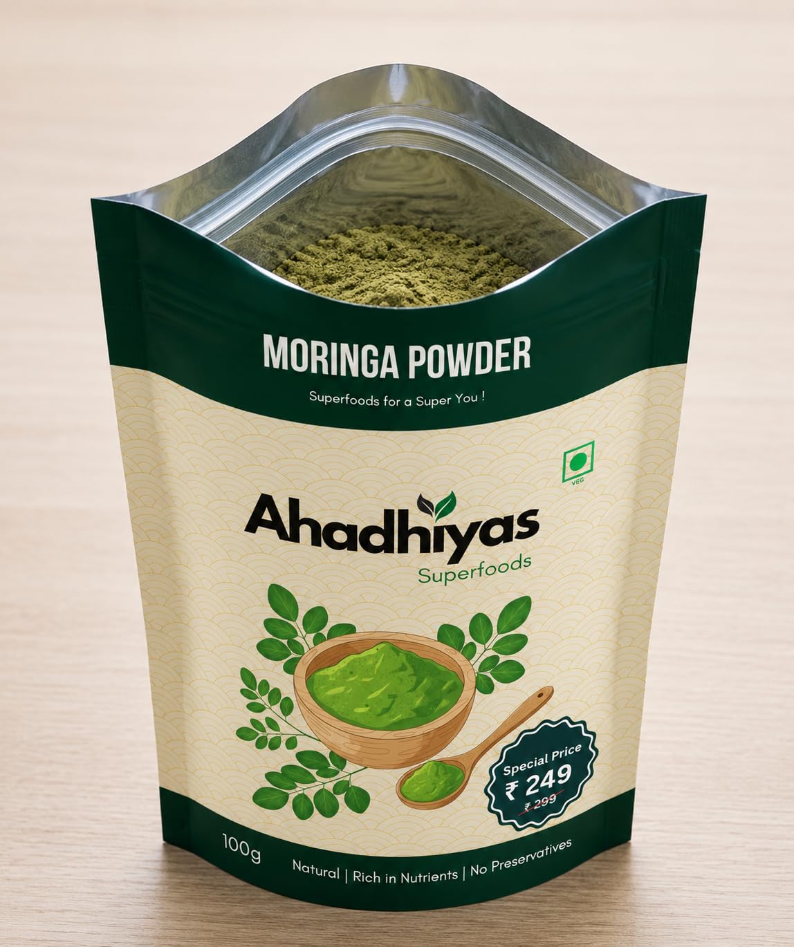 Ahadhiyas Moringa Powder - 100g | Essential Nutrition Superfood | Rich In Vitamins & Minerals — Amazon image 4