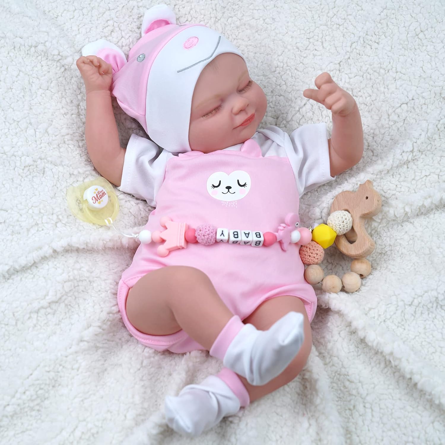 BABESIDE Lifelike Reborn Baby Dolls 17Inch Soft Feeling