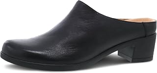 Carrie Slip-On Mule for Women - Premium Leather and Rubber Outsole for Long-Lasting Wear Natural Arch and Memory Foam Footbed for Added Support