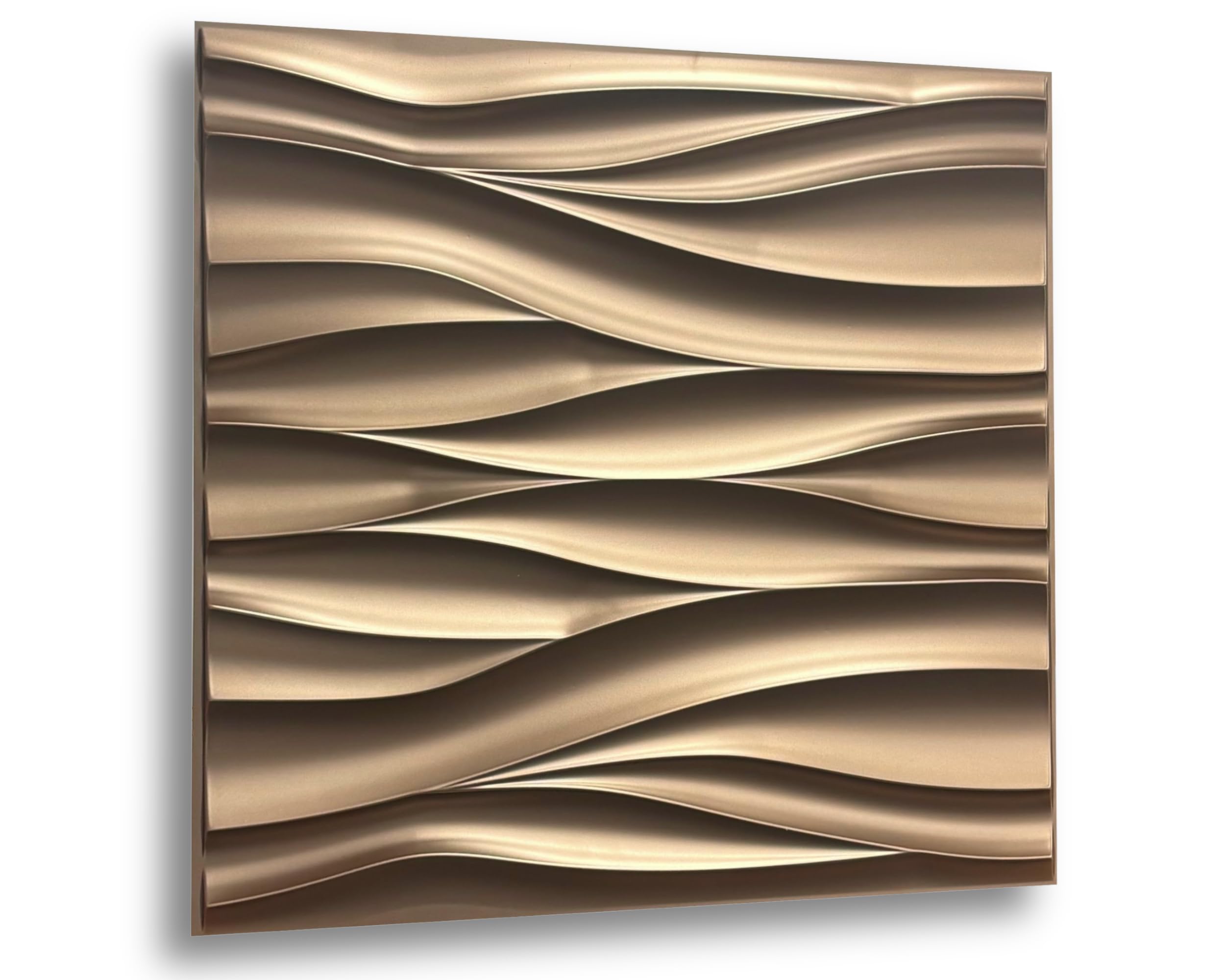 Paneles 3D 50x50 cm PVC paneles de pared de plástico pared/techo estilo gaming efecto 3D – 20 piezas 5m² placas PVC 3D (TD039 Café Metálico)