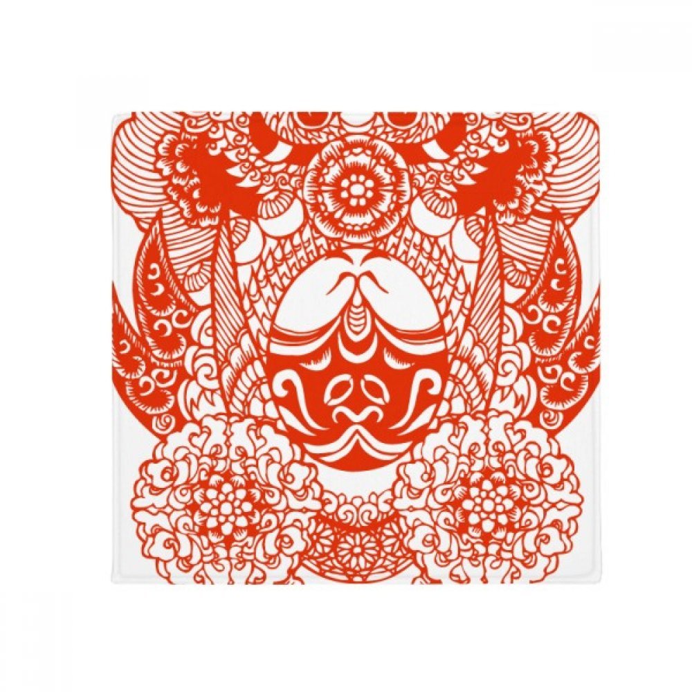 Tapis de sol antidérapant avec motif de masque chinois lavable 50cm