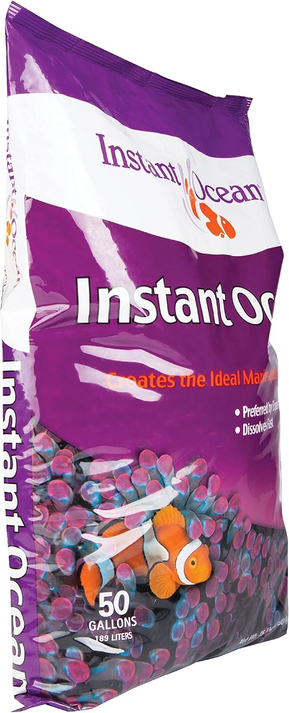 Instant Ocean Sea Salt (50 gal)_MB & Seachem Prime Fresh and Saltwater Conditioner - Chemical Remover and Detoxifier 500 ml