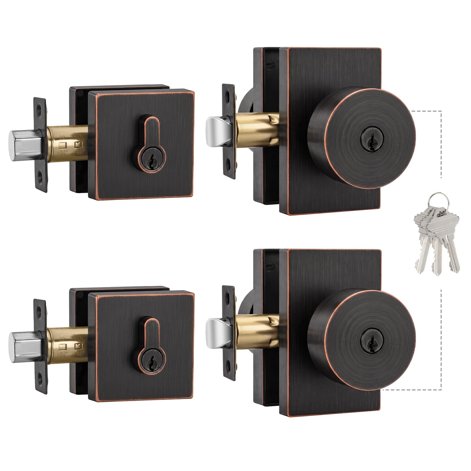 Gold Interior Door Knobs - Privacy & Security -10