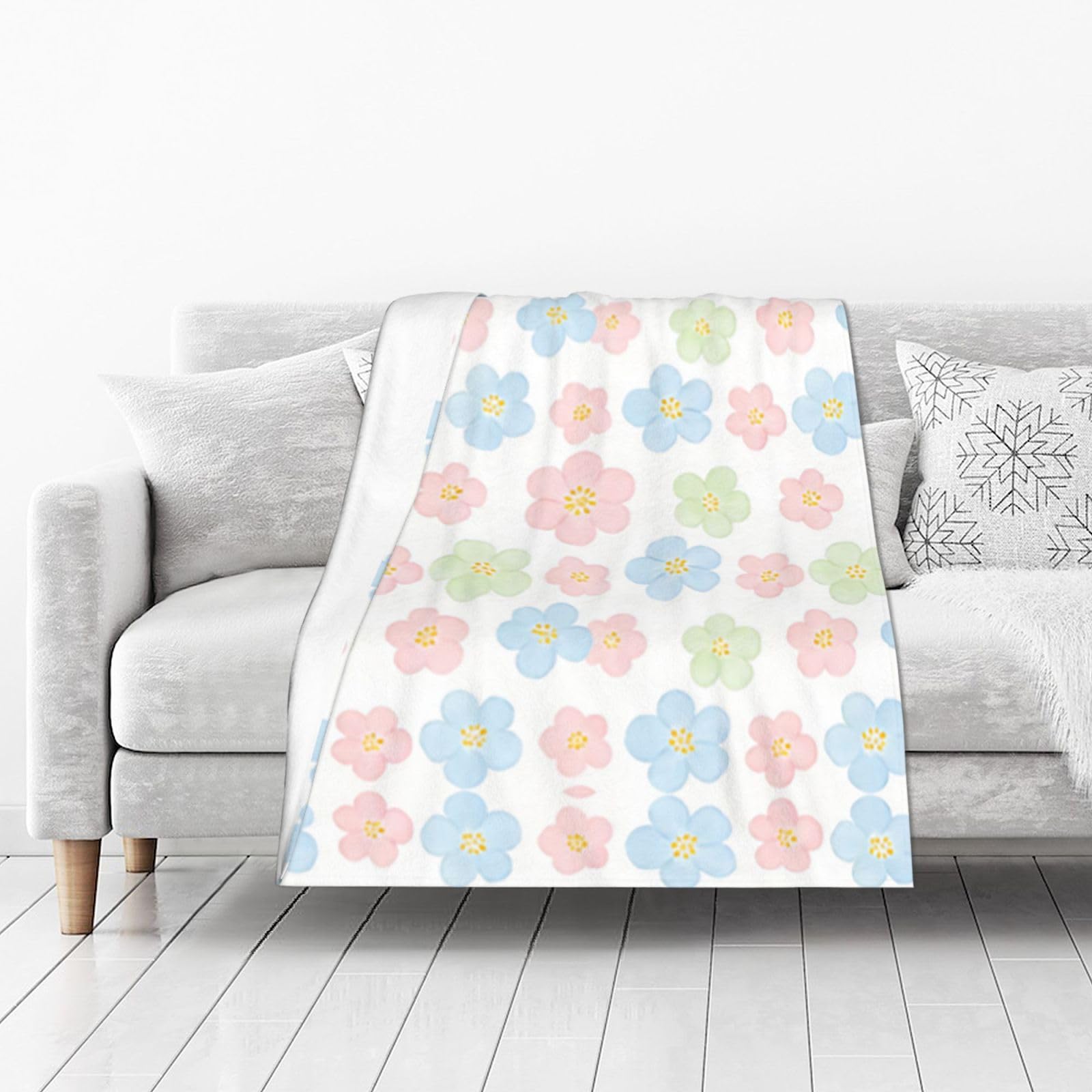 DUYIOKH Pastel Confetti Print Thick Throw Blanket, Blanket for Couch Bed Warm Travel Blanket for Camping Movie Night