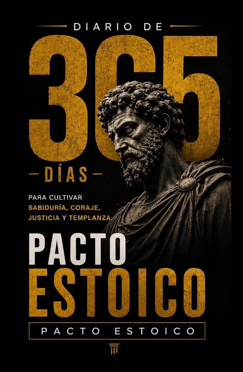 PACTO ESTOICO: Diario de 365 días para cultivar sabiduría, coraje, justicia y templanza. Filosofía estoica con reflexiones y acciones diarias para transformar tu vida (Spanish Edition)