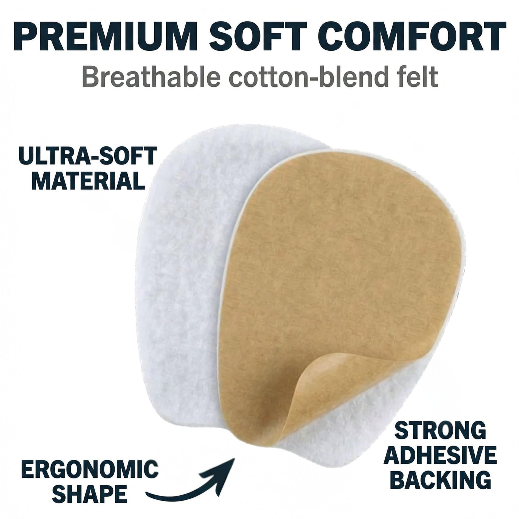 7 pares de almohadillas de fieltro para lengua para zapatos, tamaño extra grande