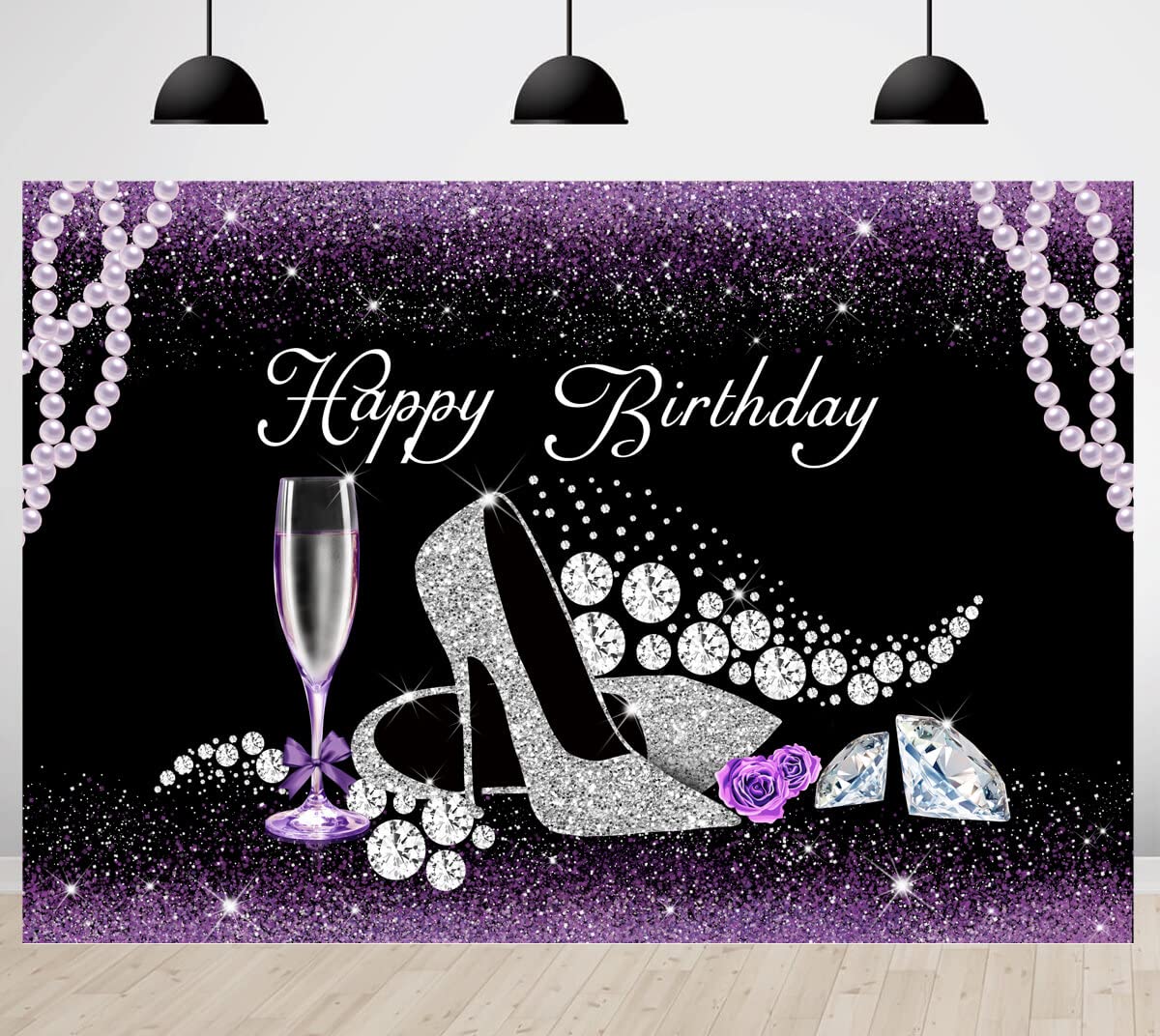 Purple Sparkly High Heels