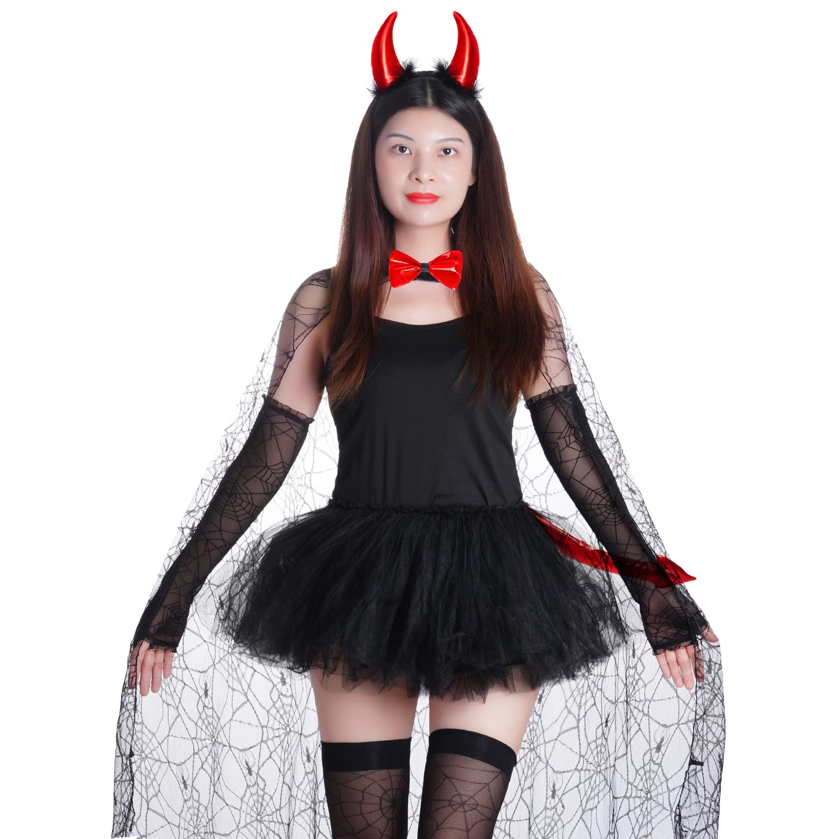 2 Paar Coole Teufelshörner Mit Haarreif – Perfekt Für Halloween, Kostümpartys & Cosplay Als Teufel Oder Teufelin