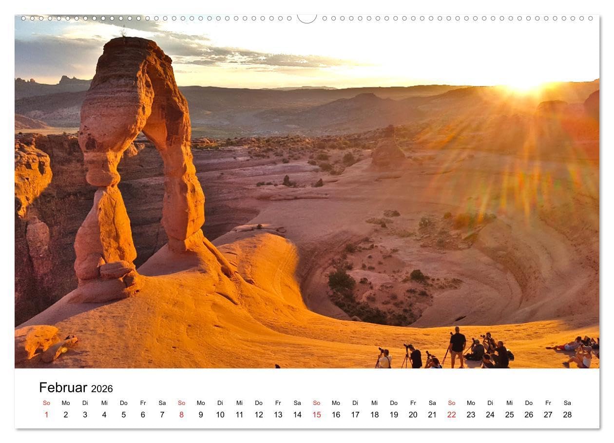 USA Nationalparks - Eine Reise durch die Vielfalt und Schönheit der Naturparks Nordamerikas (Wandkalender 2026 DIN A2 quer), CALVENDO Monatskalender: Atemberaubende Landschaften (CALVENDO Natur)