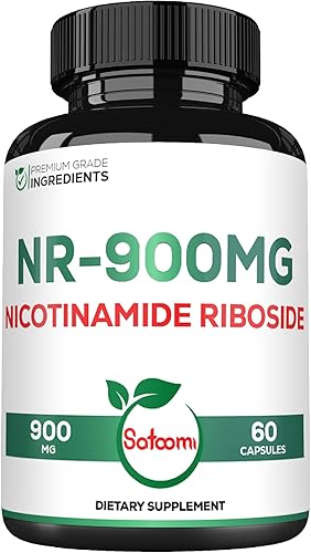 Satoomi Suplemento NAD con ribósido liposomal de nicotinamida - Energía celular y reparación, vitalidad, envejecimiento saludable - 60 cápsulas