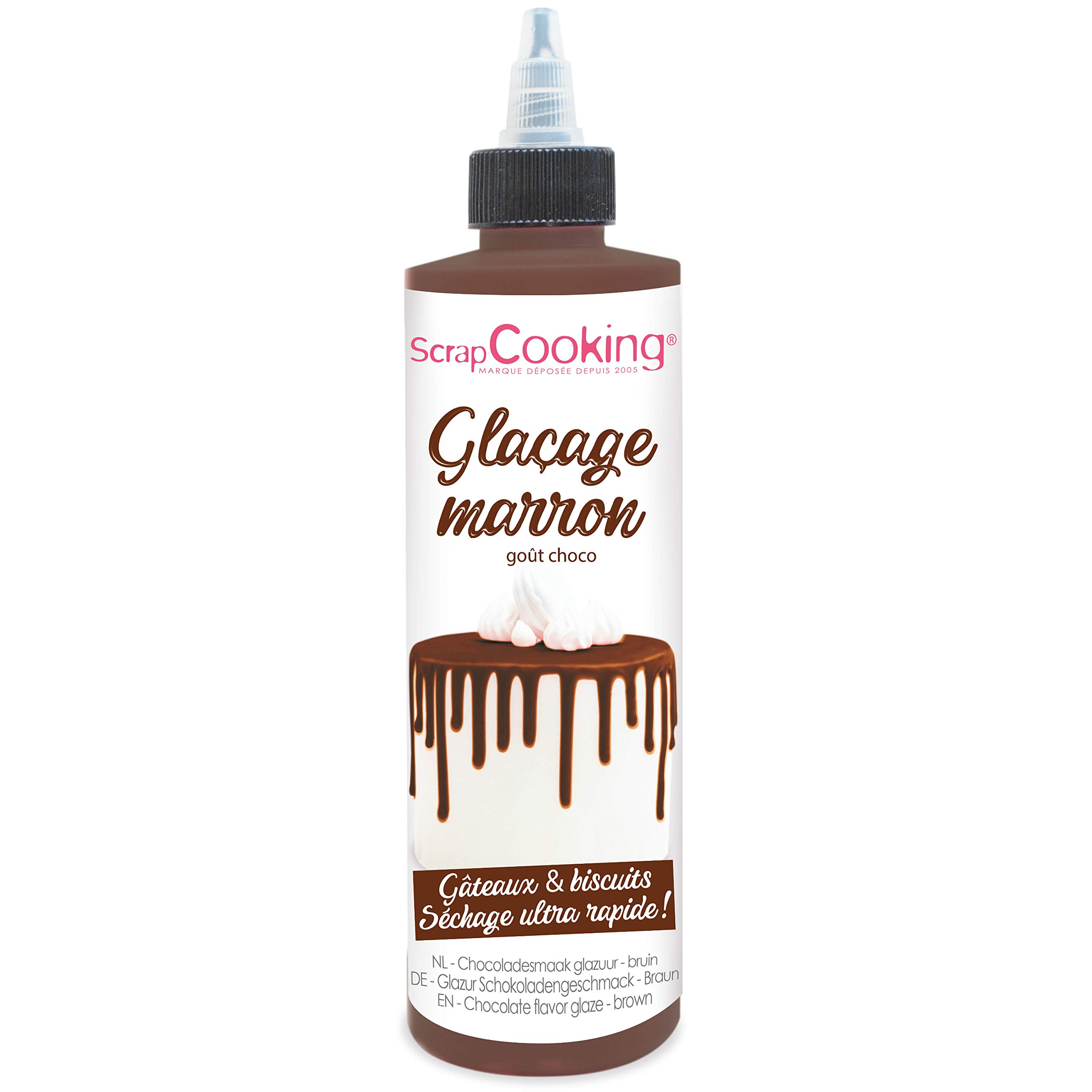 ScrapCooking Glaçage Instantané Marron Chocolaté – Prêt à l’Emploi et Séchage Rapide