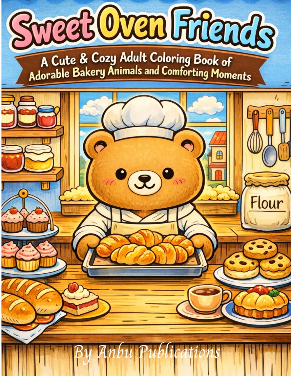 Sweet Oven Friends: A Cute & Cozy Adult Coloring Book of Adorable Bakery Animals and Comforting Moments