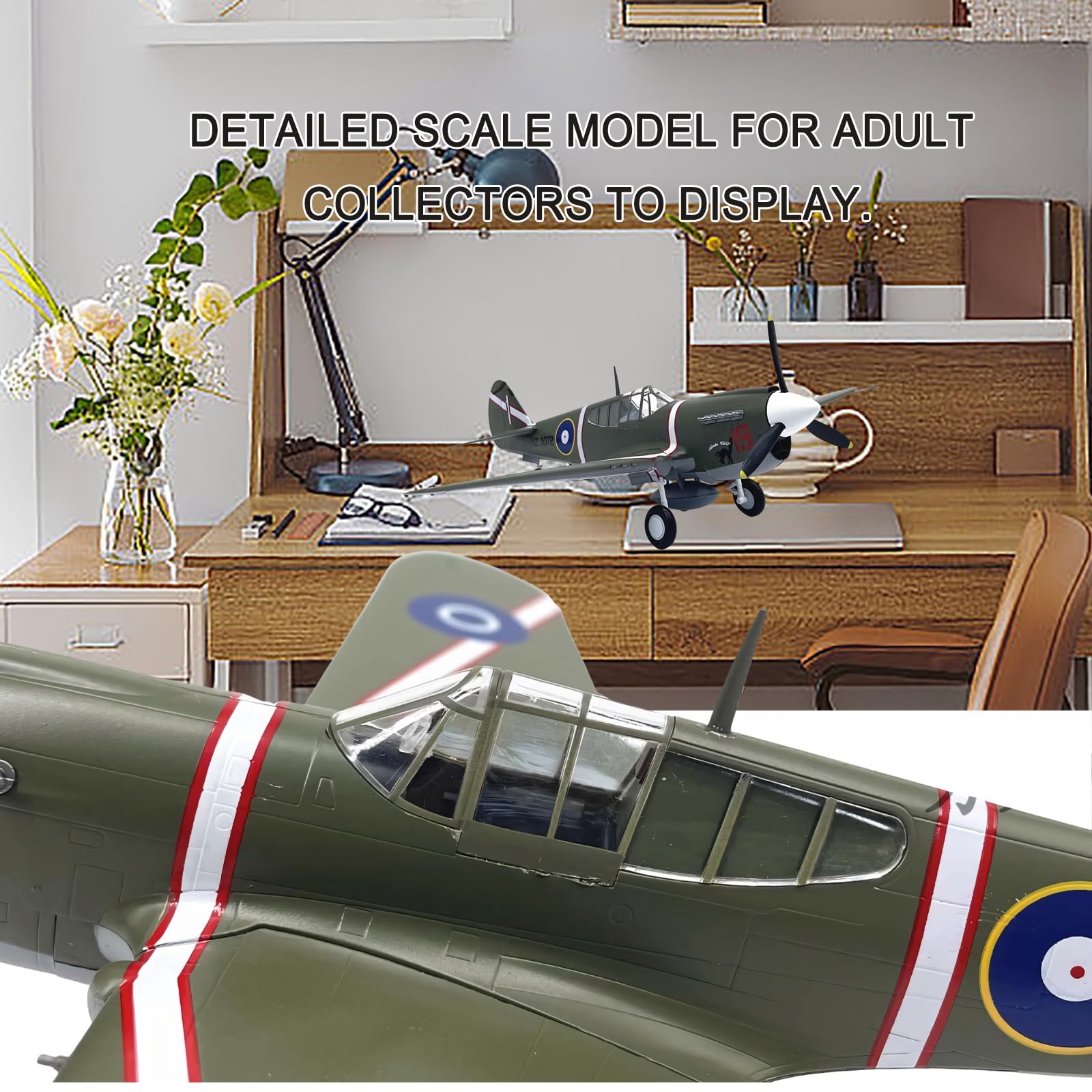 Modello pressofuso caccia P-40M in scala 1:72, replica aereo militare qualità museale, senza assemblaggio, vernice fedele all'epoca, collezionista storia militare, espositore scrivania