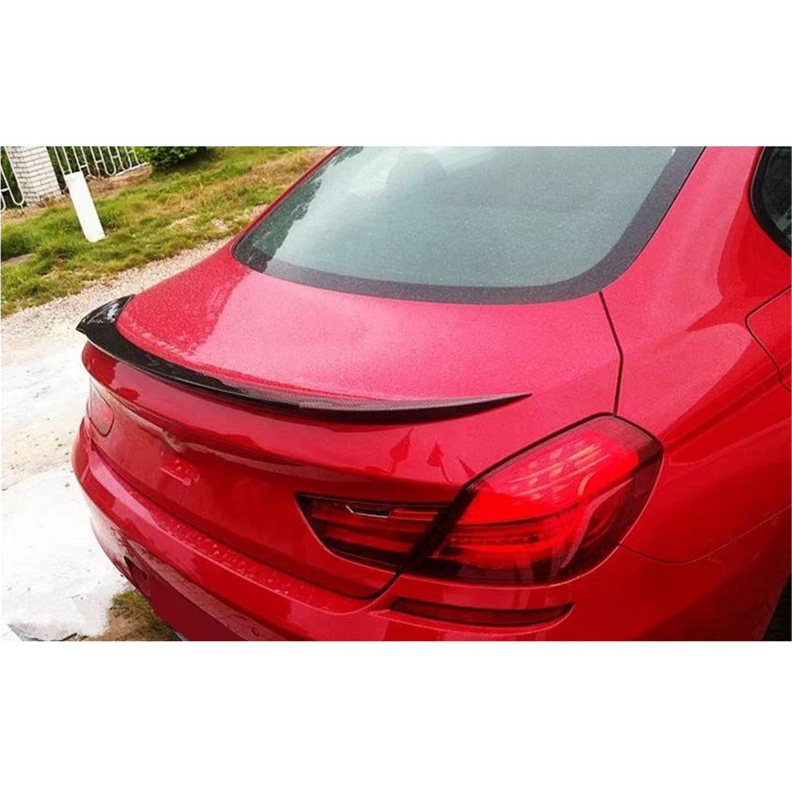 Dla B&MW Seria 6 F06 2 Door 640i 640d 650i 2011-2017 Spoiler Bagażnika Skrzydło Na Klapie Lotka Tylny Akcesoria Dekoracyjne Do Samochodu Spojler Tylny Trunk Wing(Carbon fibre)