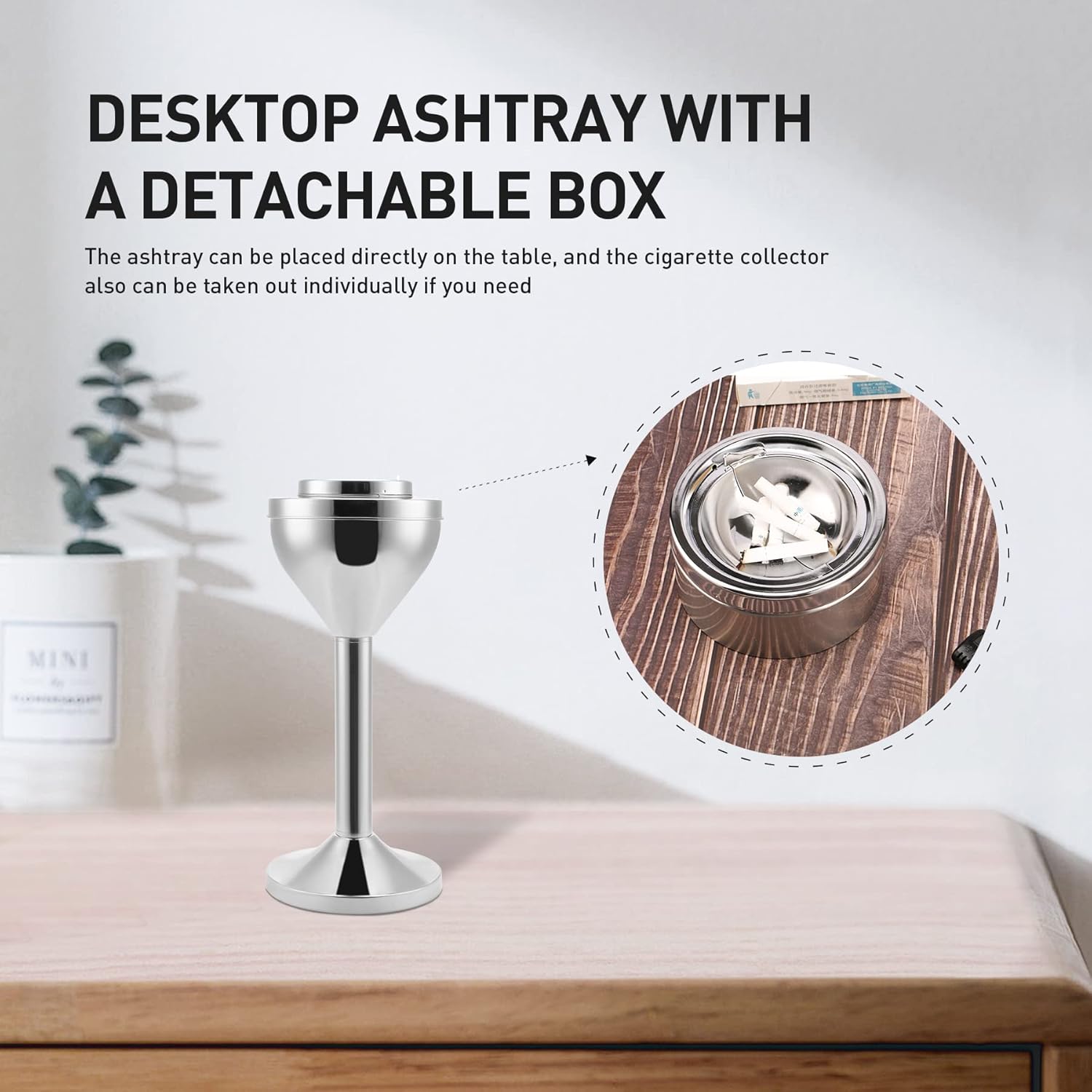 Standing Ashtray Outdoor for Patio, Large & Tall Outside Ashtrays for Cigarette Butt Receptacle Disposal, Commercial Metal Smokers Cigar Ash Tray Container with Lid, B01CH B01BK