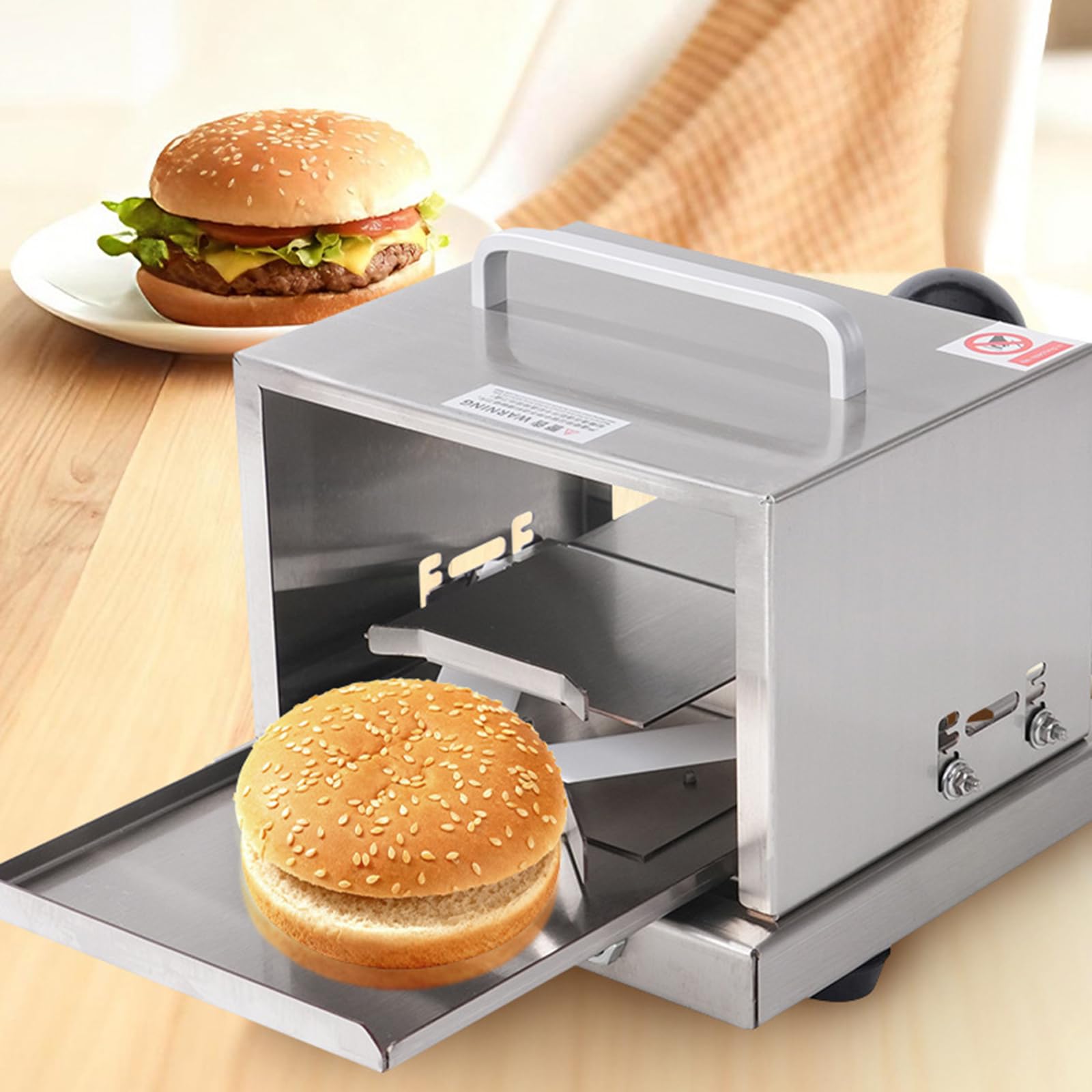 FHRKA Bread Slicer for Homemade Bread, Adjustable Thickness Slicing, Sliding Function, Stainless Steel, Easy to Clean