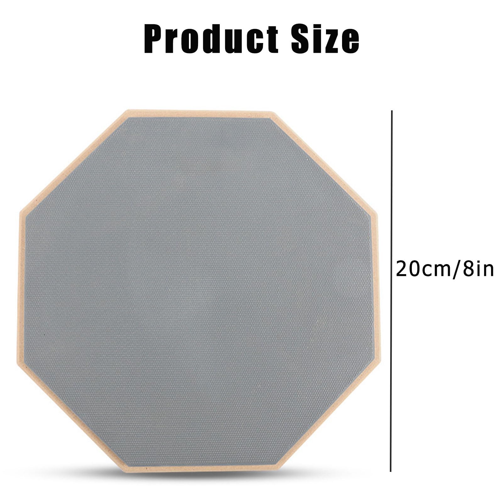 Drum Practice Pad, cichy klocek do ćwiczeń, gumowa podkładka na bębny, zapewnia doskonałe właściwości pochłaniające wstrząsy i amortyzację, 8 cali